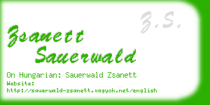 zsanett sauerwald business card